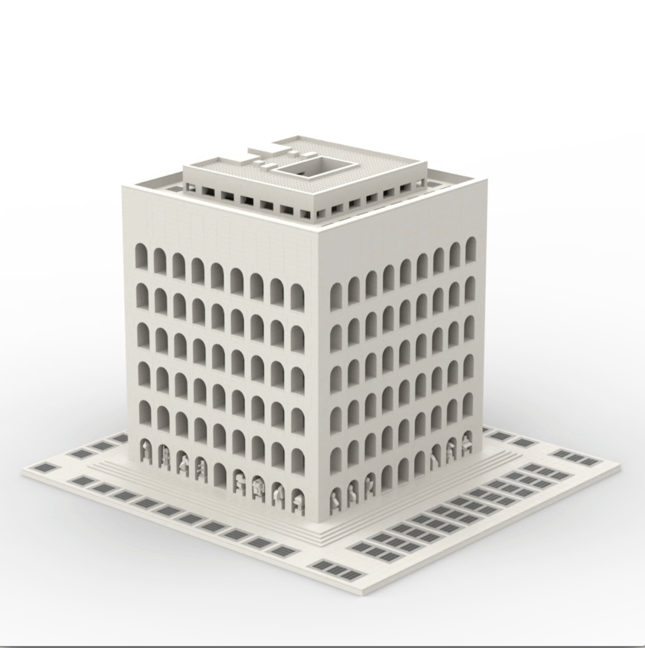 Prospetto SUD OVEST modello Lego palazzo civiltà italiana by Antonio Rossi